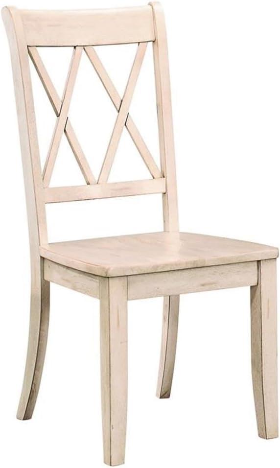 Lexicon Janina Contemporary Wood Dining Room Side Chair in White (Set of 2)