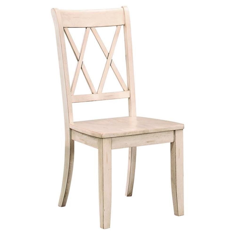 Lexicon Janina Contemporary Wood Dining Room Side Chair in White (Set of 2)