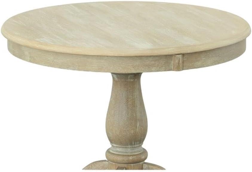 Carolina Living 30" Salem Round Pedestal Dining Table Natural Driftwood