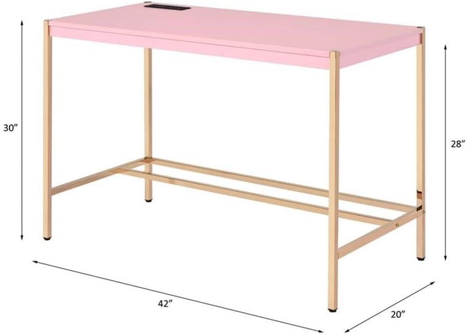Plethoria Home Writing Desk with USB Ports