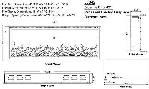 Touchstone Sideline Elite Smart Electric Fireplace