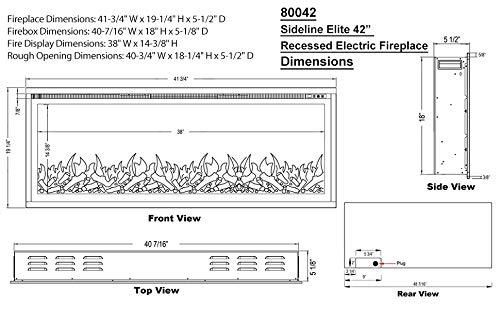 Touchstone Sideline Elite Smart Electric Fireplace