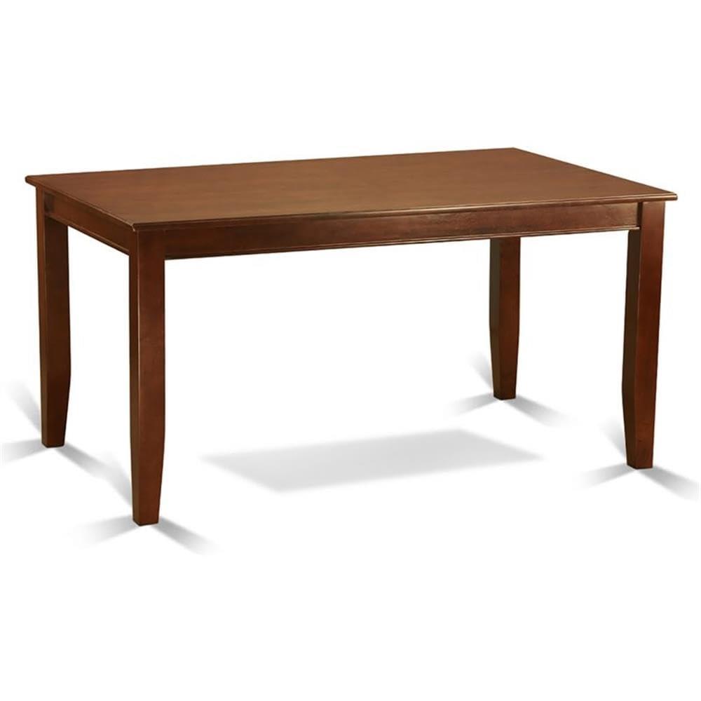 Mahogany 7-Piece Rectangular Dining Table Set with Ladder Back Chairs