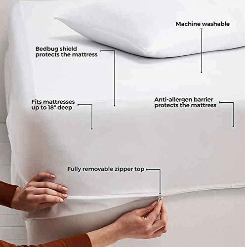 Sleep Safe Premium White Twin XL Mattress Protector