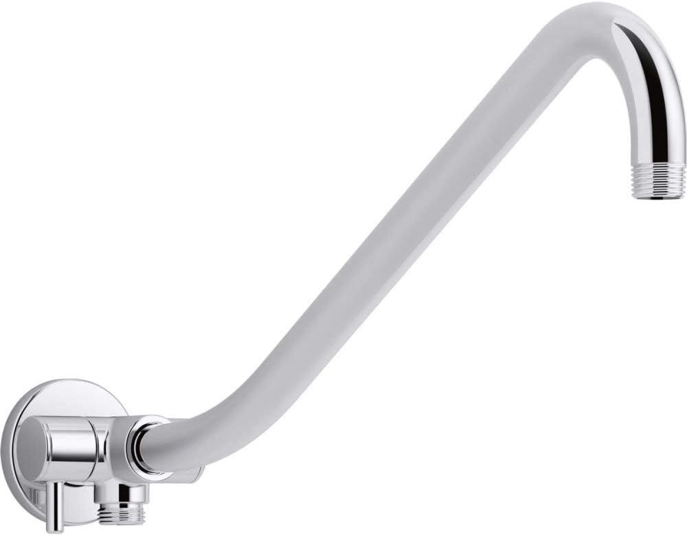 Gooseneck Rainhead Arm with 3-Way Diverter