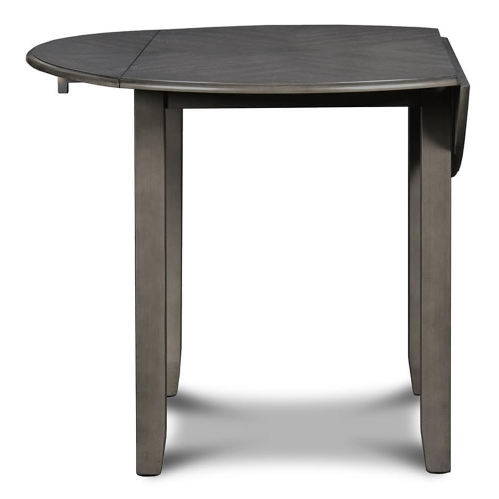 New Classic Furniture,Gia 3-Piece 42" Wood Round Dining Set With 2 Chairs In Gray