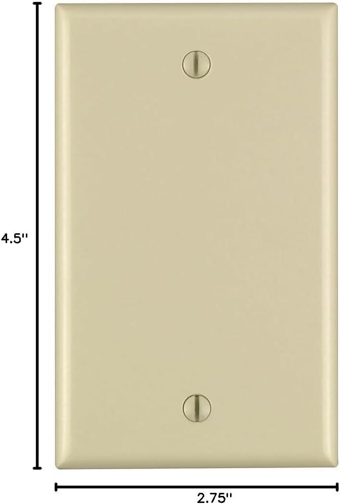 BLANK WALLPLATE 1G IVORY (Pack of 25)