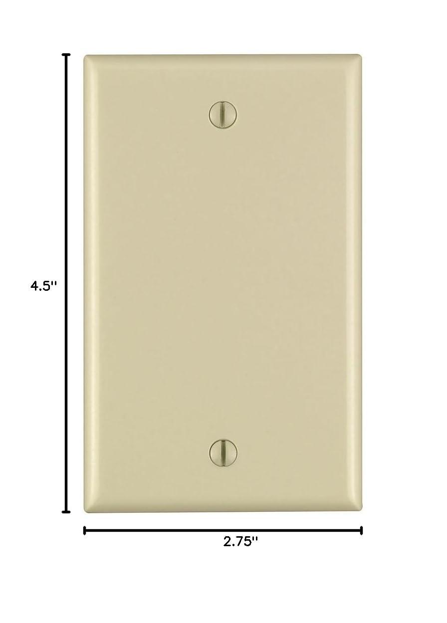 BLANK WALLPLATE 1G IVORY (Pack of 25)