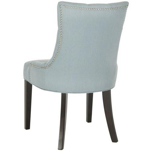Abby 19''H Tufted Side Chairs (Set Of 2)  Silver Nail Heads - Sky Blue - Safavieh