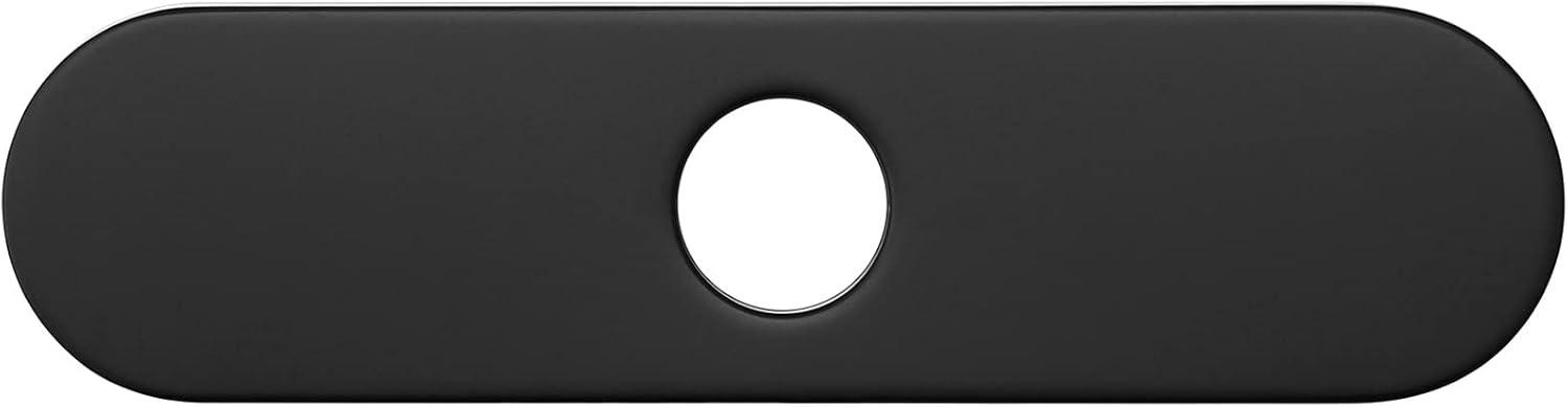 10" Matte Black Stainless Steel Kitchen Sink Faucet Hole Cover Deck Plate