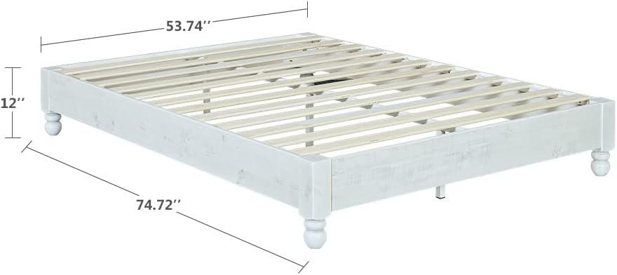 Millwood Pines 12" Wood Bed Frame