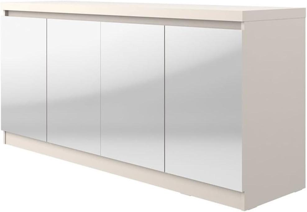 62.99" Viennese 6 Shelf Buffet Cabinet with Mirrors - Manhattan Comfort