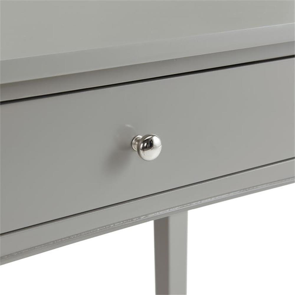 40" Shaker Cottage Desk Gray - Alaterre Furniture: Transitional Style, Pine Frame, Storage Drawer
