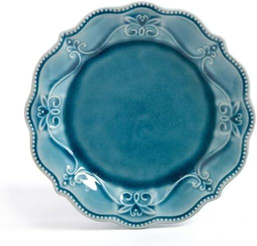 The Pioneer Woman Paige 12-Piece Dinnerware Set, Denim