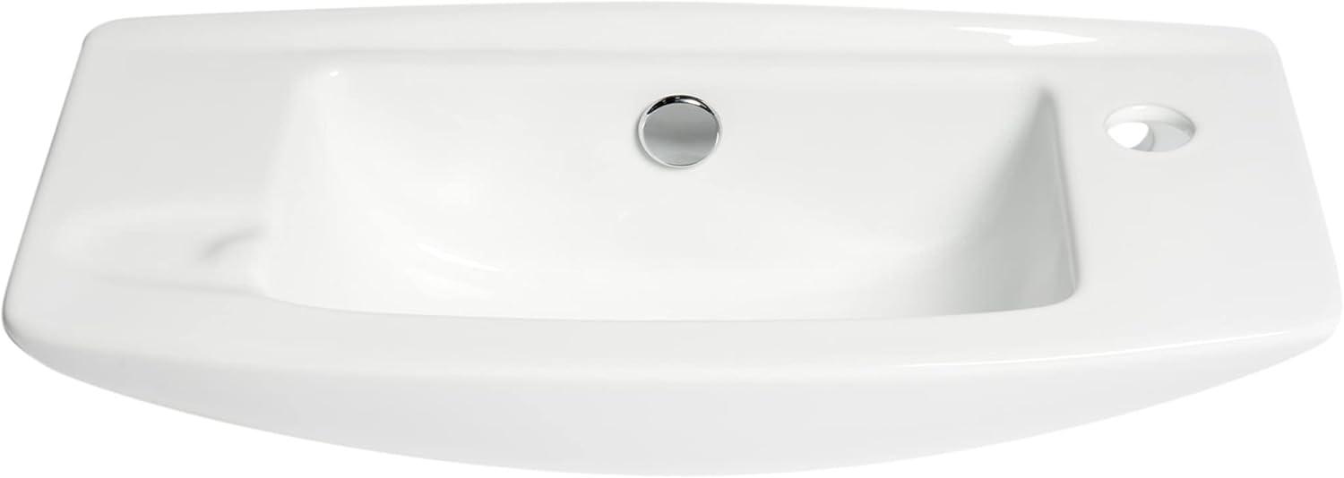 Alfi Brand 9.88'' White No Rectangular Bathroom Sink with Overflow