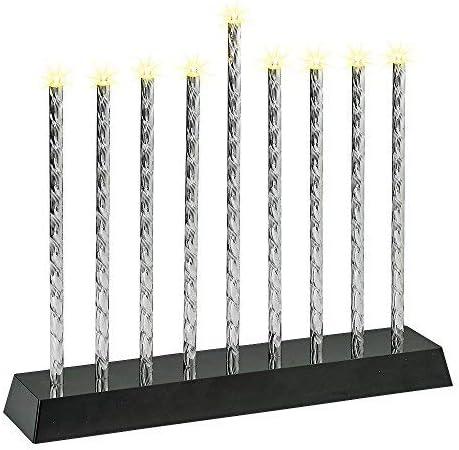 Rite Lite Diamond Cut LED Electric Menorah Hanukkah Menorah with Sequential Lighting, Chasing & Blinking Lights Elegant & Modern Chanukah Gifts Decor Jewish Holiday Party Favors Decorations