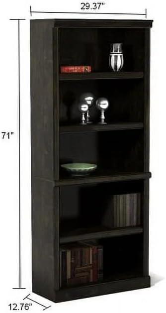 70" 5 Shelf Bookcase Select Cherry Red - Sauder: Transitional Style, MDF Frame, Adjustable Shelves
