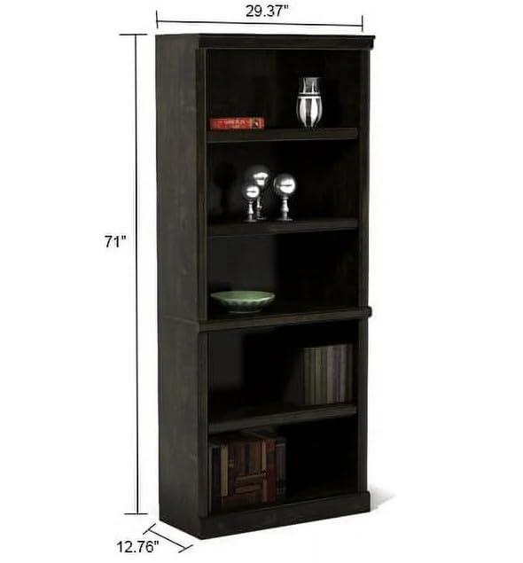 70" 5 Shelf Bookcase Select Cherry Red - Sauder: Transitional Style, MDF Frame, Adjustable Shelves
