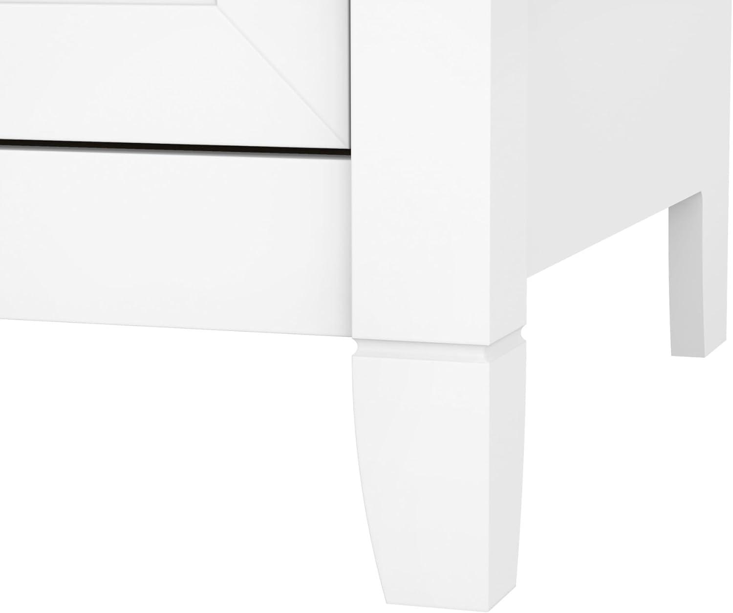 Bush Furniture Key West 54" Computer Desk with Storage, Pure White & Shiplap Gray