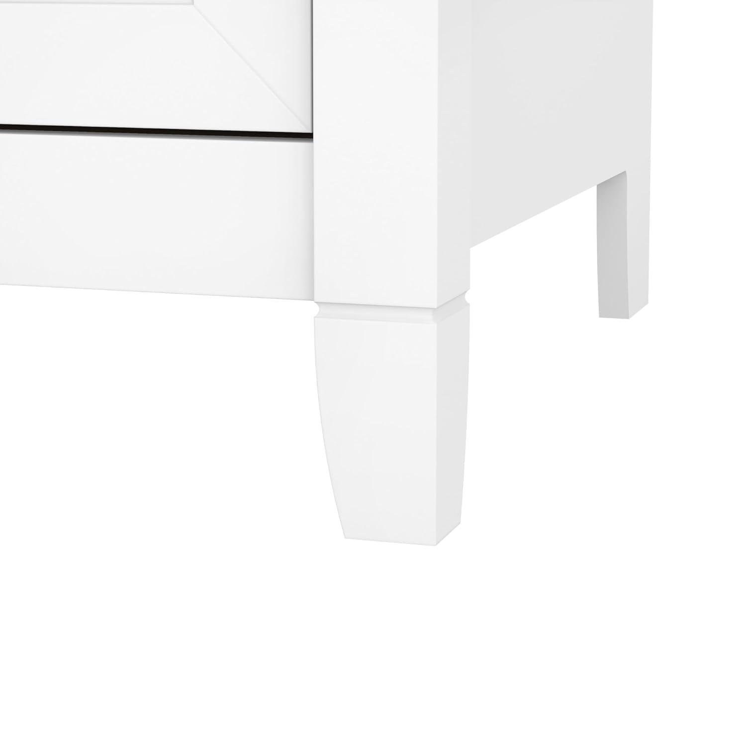 Bush Furniture Key West 54" Computer Desk with Storage, Pure White & Shiplap Gray