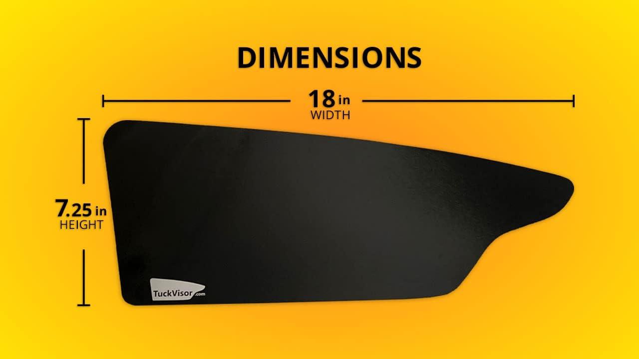 TuckVisor BLACKOUT Windshield Sunshade Best Sun Side Window Shade Visor Shades Sunshade Visors Extenders for Car Truck (2 Pack) TuckVisor Blackout 2 Pack