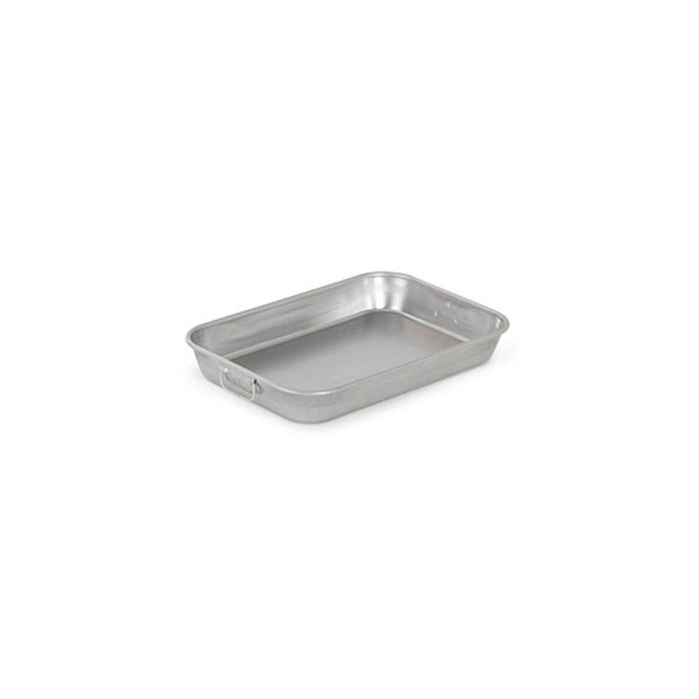 Silver Aluminum 7.5 Qt Roasting Pan with Drop Handles