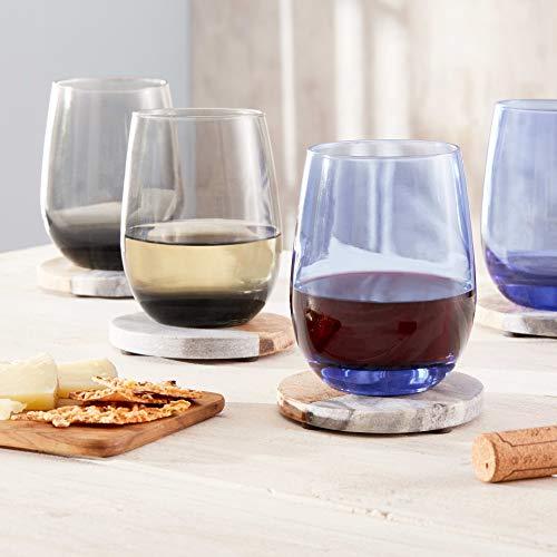 Classic Libbey All-Purpose Stemless Wine Glasses