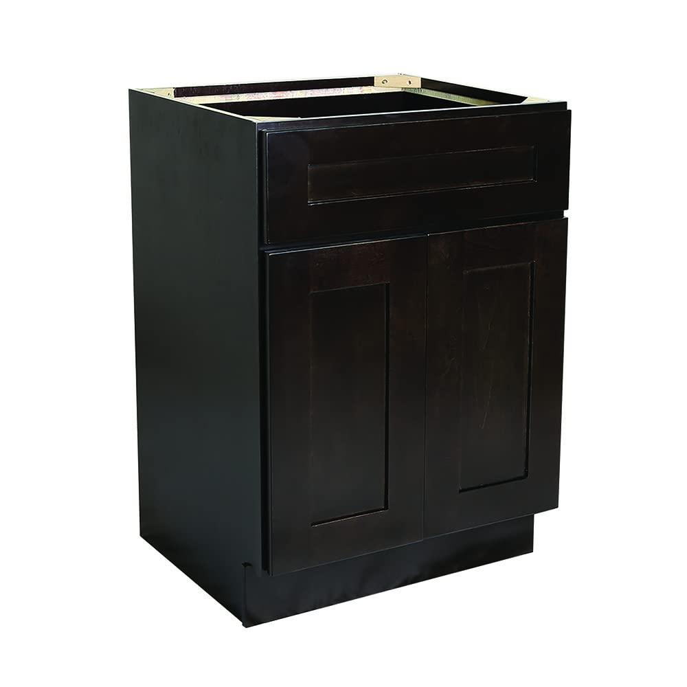 Design House Brookings Base Cabinet in Espresso, 24-inch x 24-inch x 34.5-inch