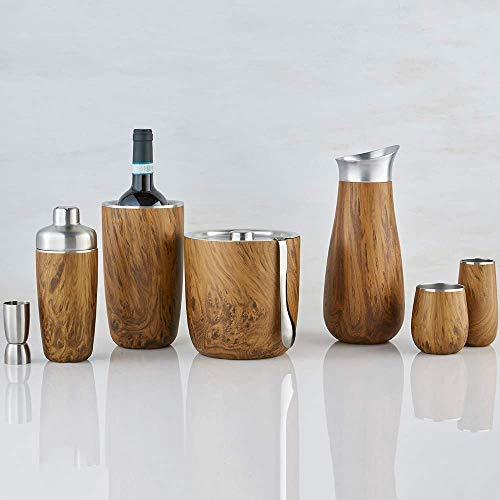 S'well Triple-Layered Vacuum-Insulated Stainless Steel Wine Chiller, 750ml, Teakwood