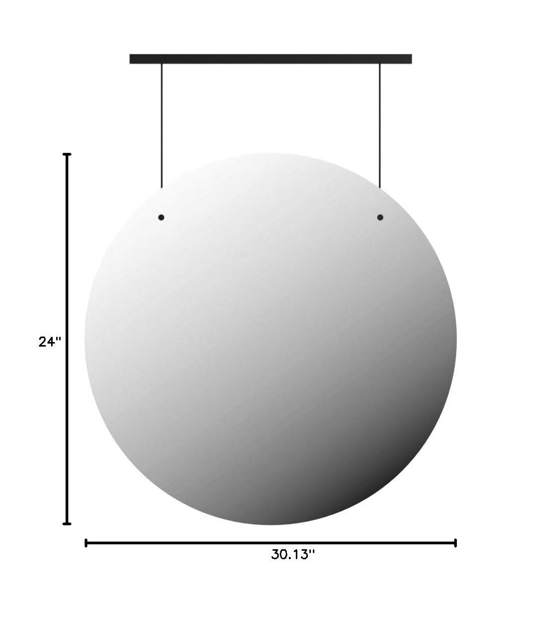Exhibit 26" Round Frameless Eco-Friendly Wall Mirror