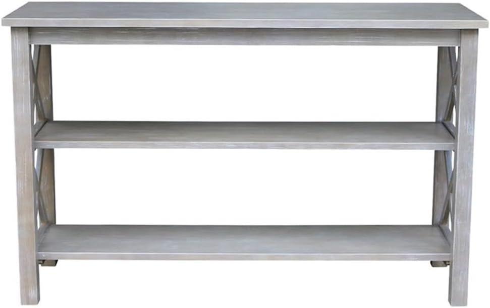 Hampton Console Table Washed Gray/Taupe - International Concepts: Solid Wood, Entryway, Foyer, Sofa Table
