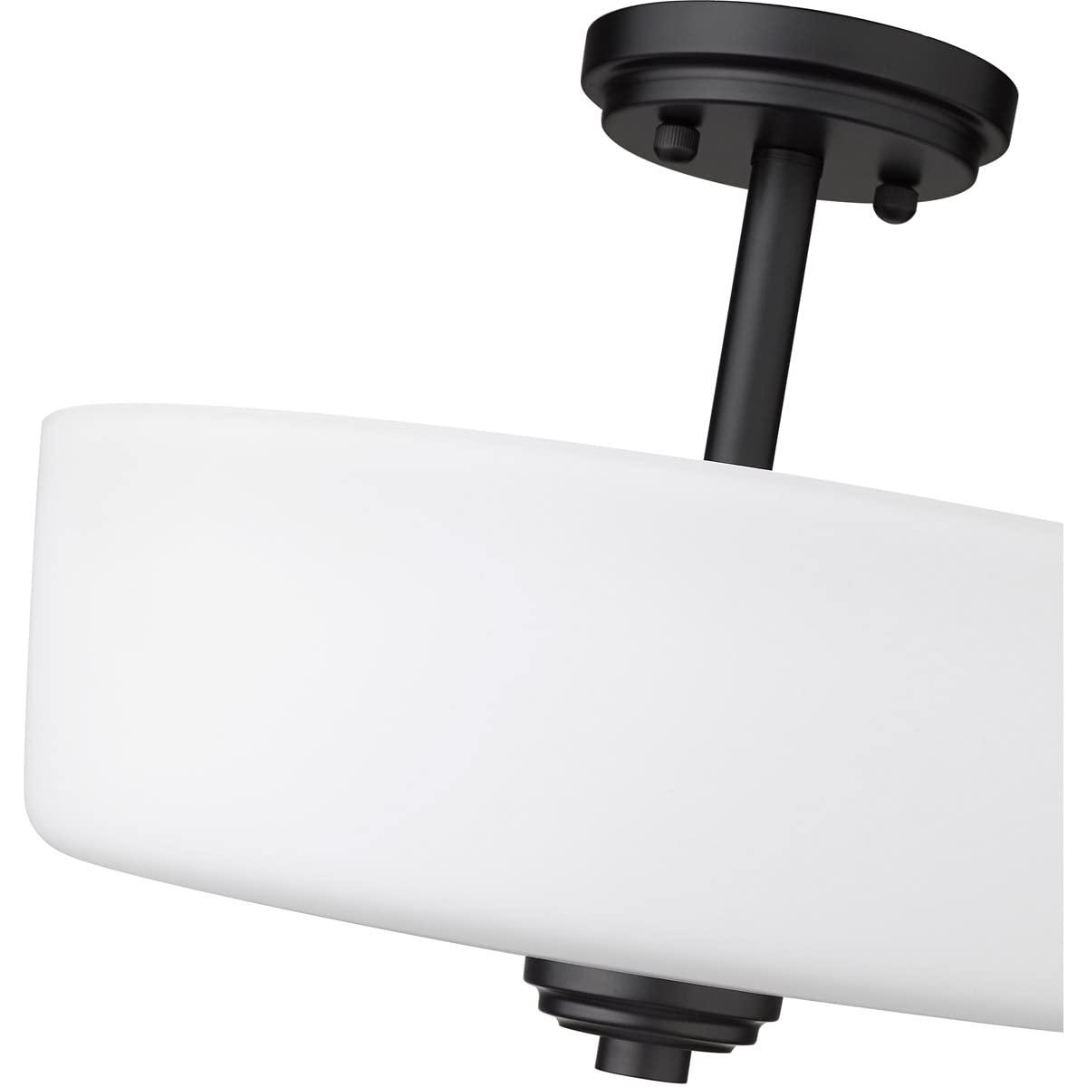 Z-Lite Arlington 3 - Light Semi-Flush Mount in  Matte Black