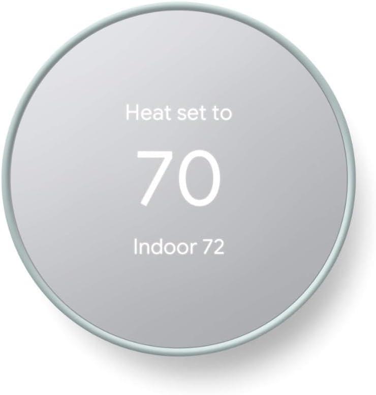 Fog Round Programmable Digital Smart Thermostat with Mounting Hardware