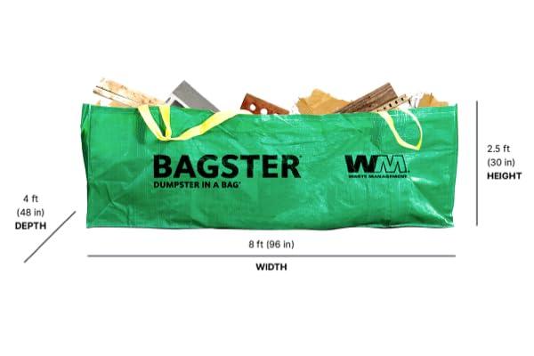 Waste Management Bagster Dumpster in a Bag Green