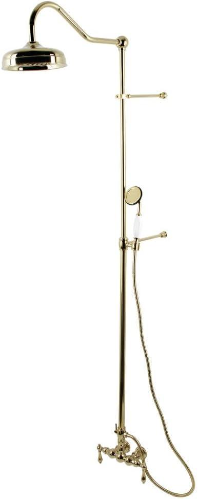 Taiwanese Traditional Polished Brass Adjustable Rain Shower Set