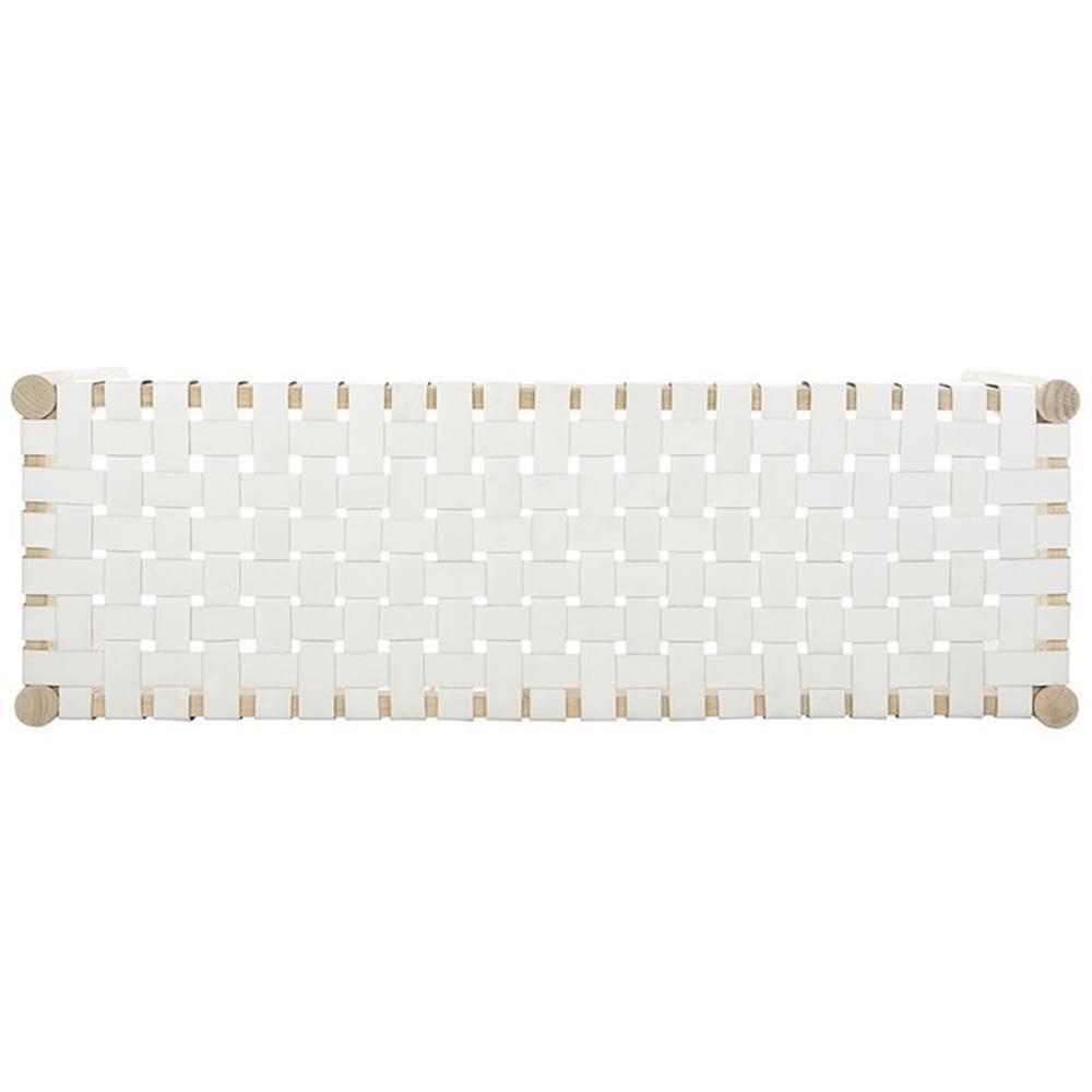 Orin 47" Woven Leather Bench