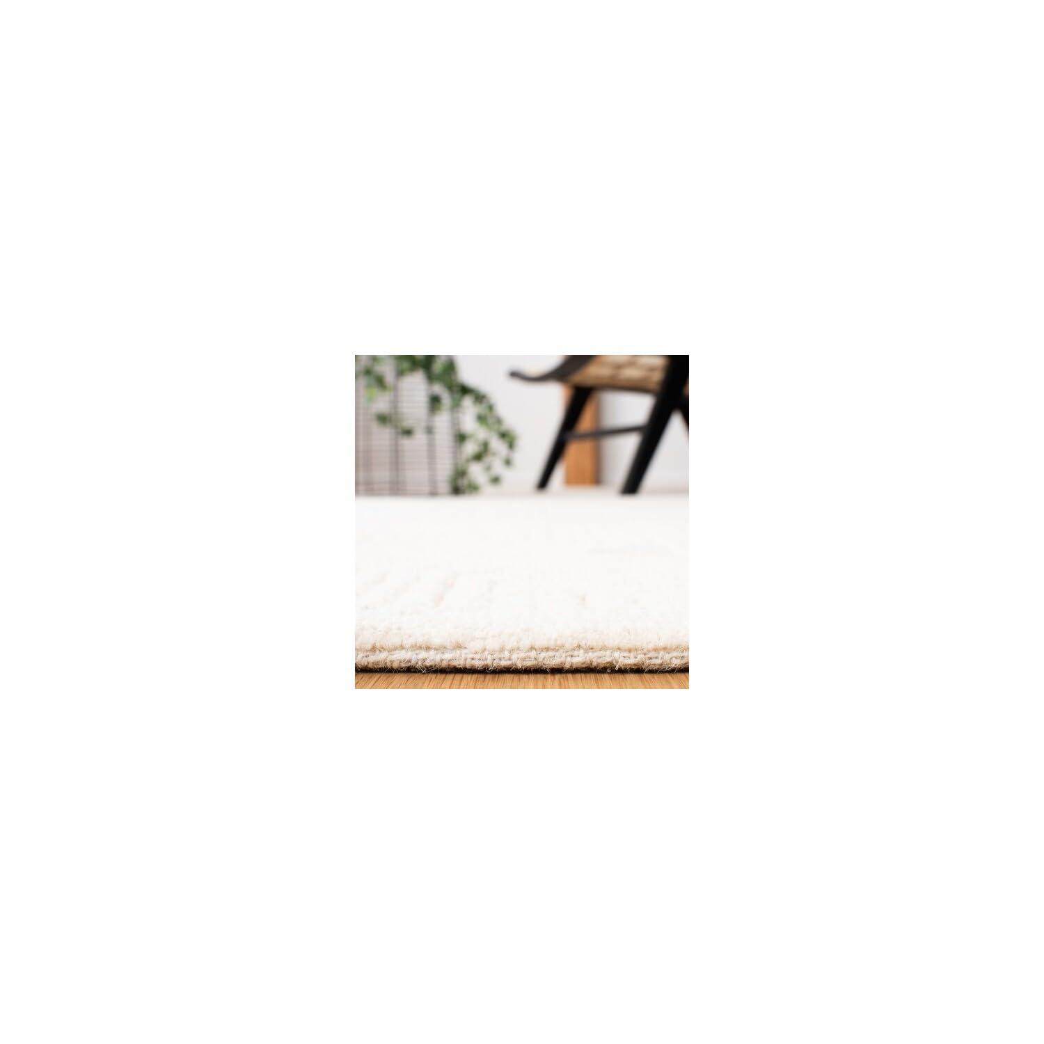 SAFAVIEH Textural Vince Geometric Area Rug, Ivory, 4' x 4' Square