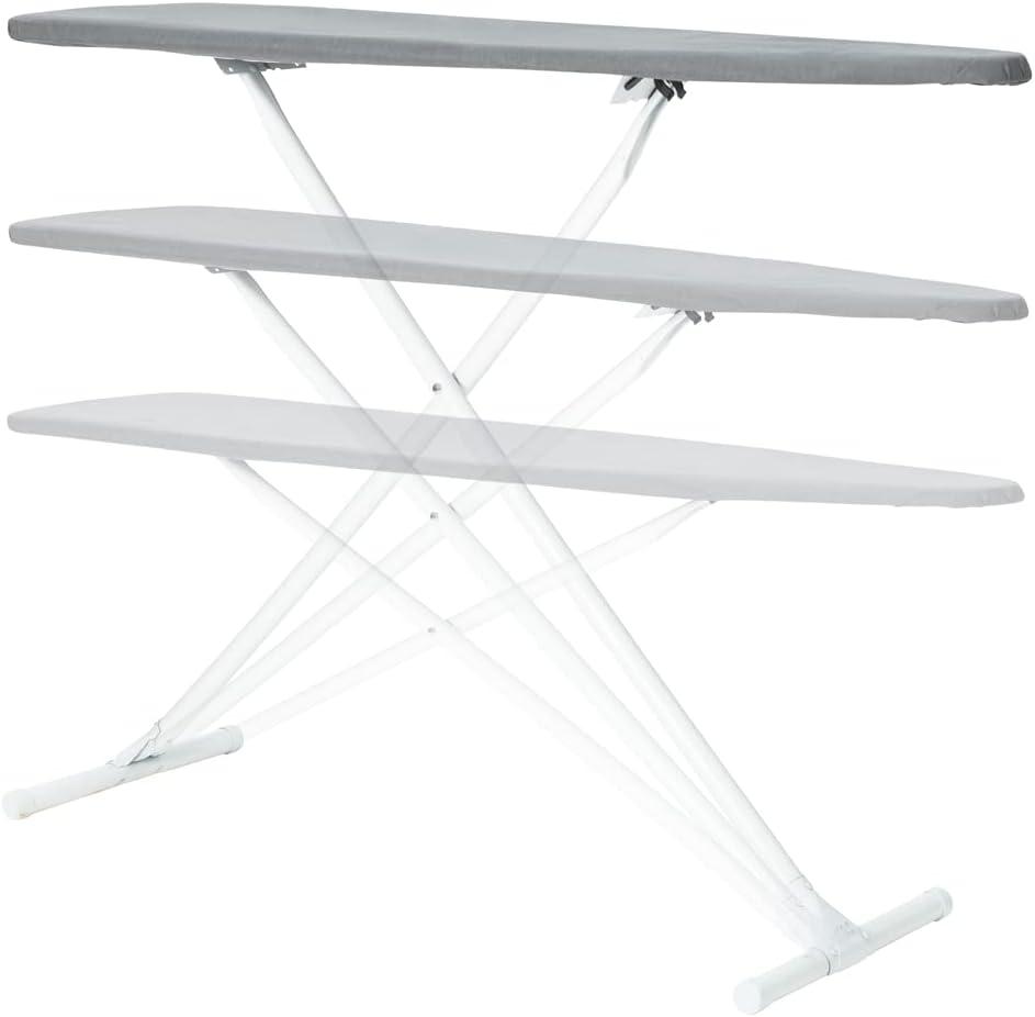 Full Size Grey Ironing Board with Steel T-Legs and Cover