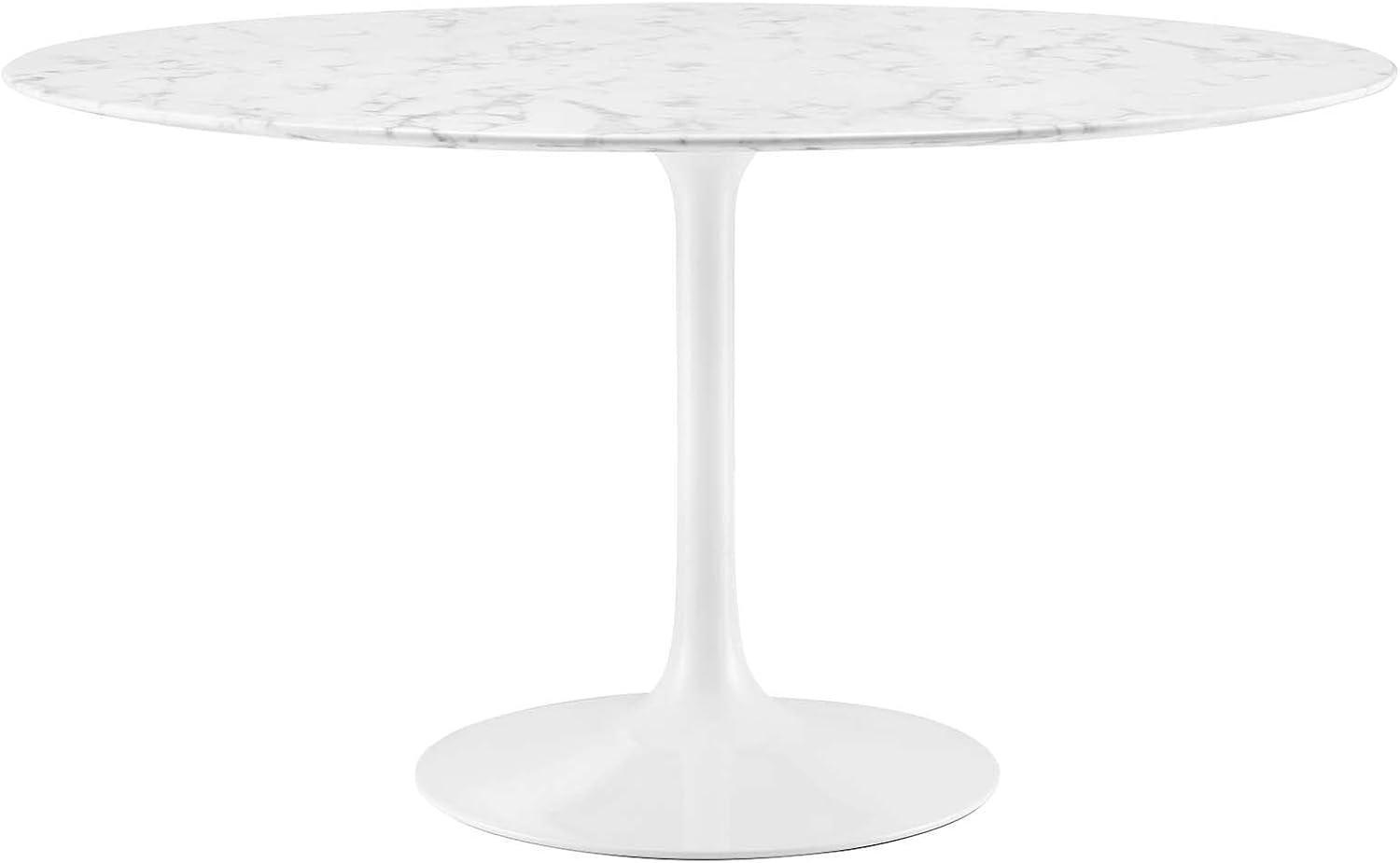 Modway Lippa Oval Artificial Marble Dining Table