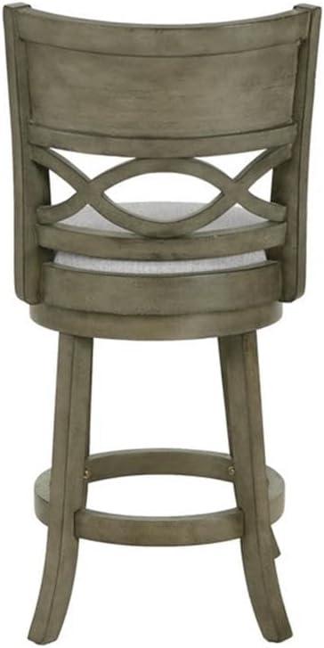 New Classic Furniture,Manchester 24" Solid Wood Counter Stool With Fabric Seat In Ant Gray