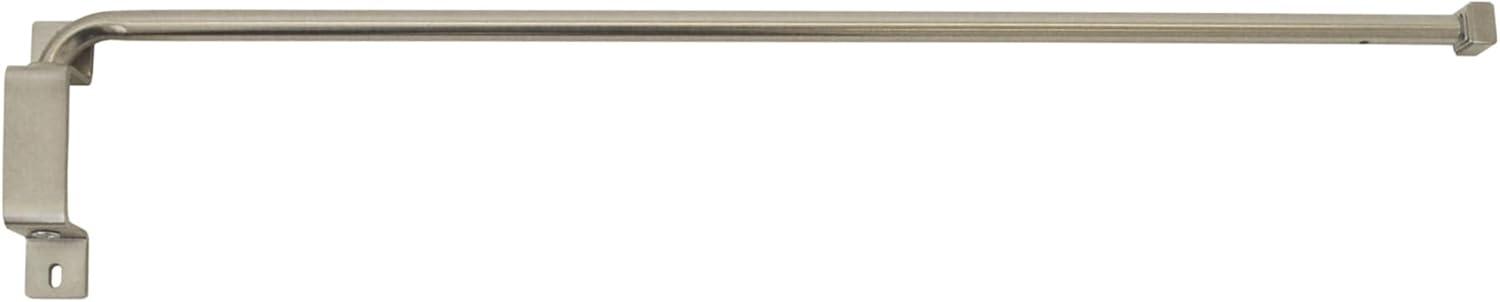 Nickel Adjustable Swing Arm Curtain Rod, 20-36"