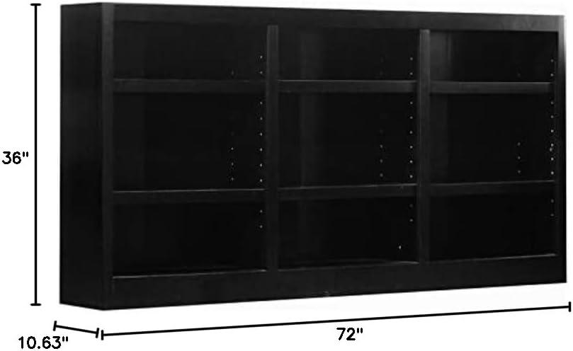 Concepts in Wood  Wall Storage Unit Bookcase - Espresso - 36in. H x 72in. W x 10.625in. D