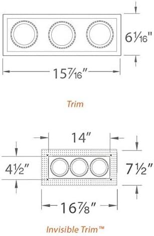 Precision Adjustable Recessed Trim (Trim Only, Lights Not Included)