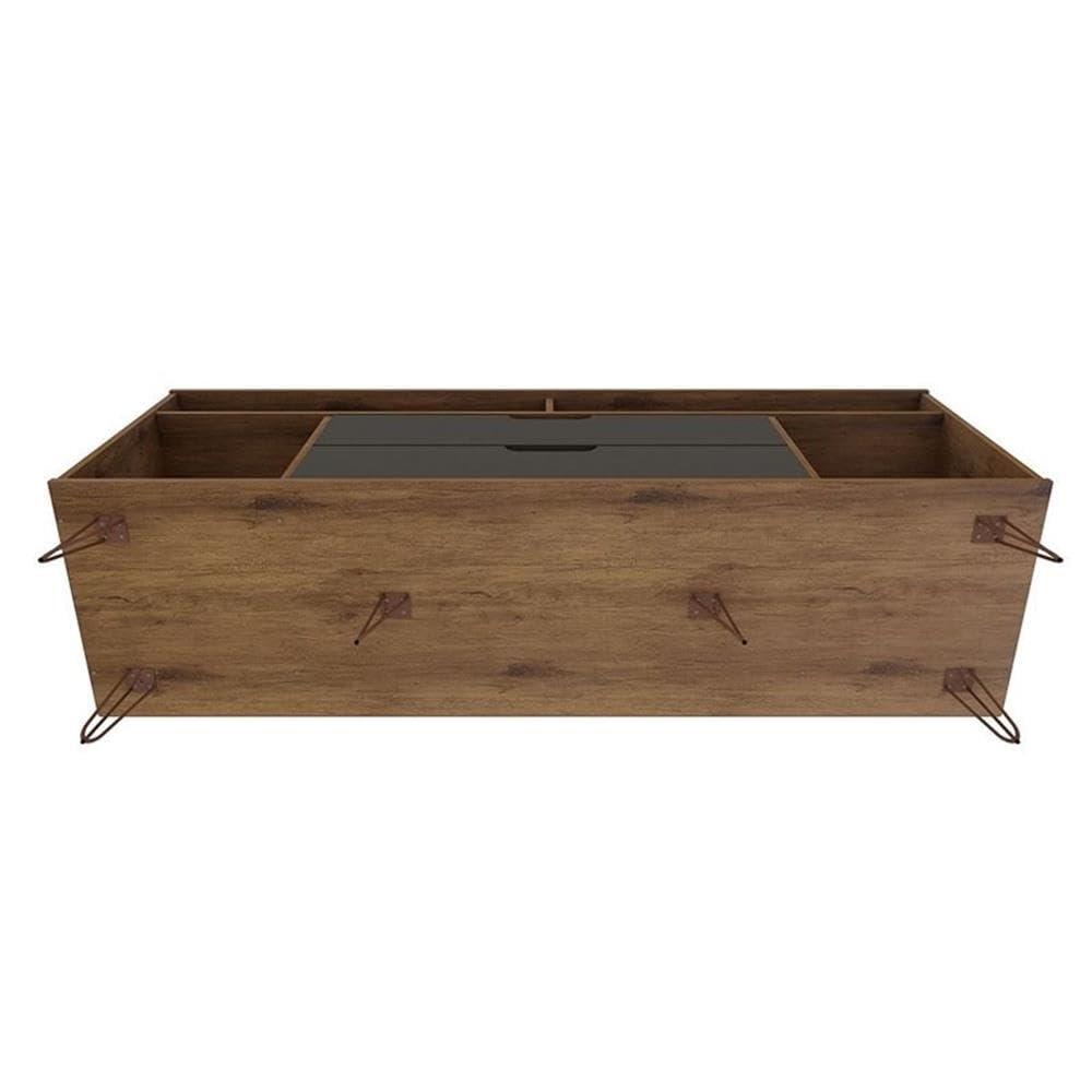Rockefeller TV Stand for TVs up to 60'': Media Console with Storage - Manhattan Comfort