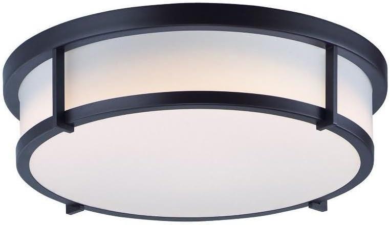 Maxim 10270WTBK 17 in. Rogue 3 Light Black Flush Mount Ceiling Light