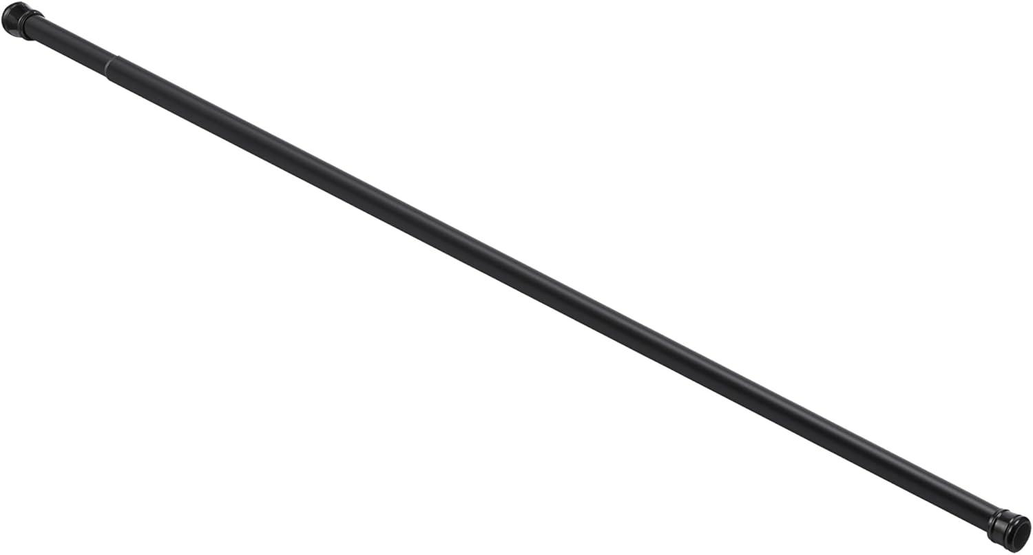 Matte Black Adjustable Tension Shower Rod, 50-86 Inches