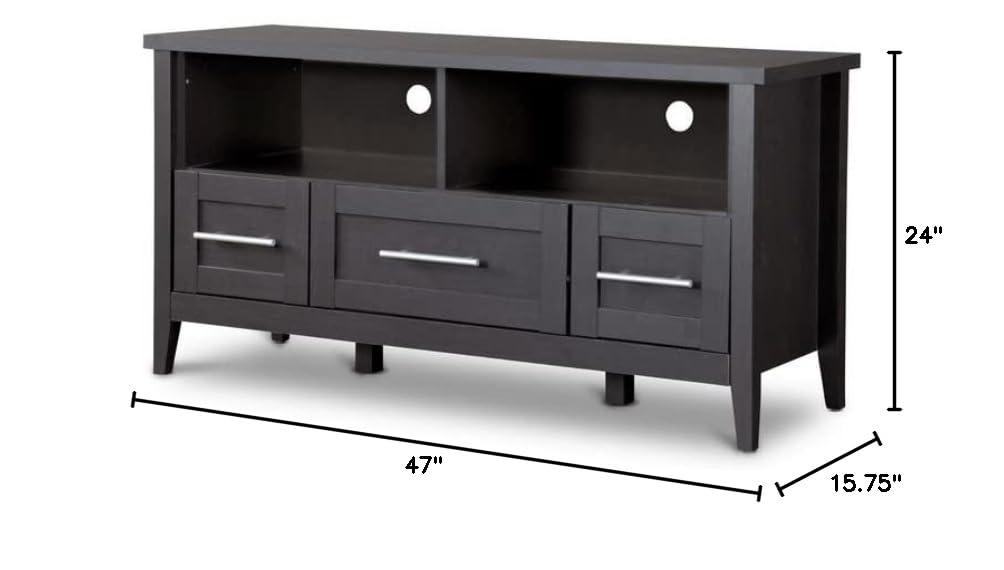Baxton Studio Espresso TV StandThree Drawers