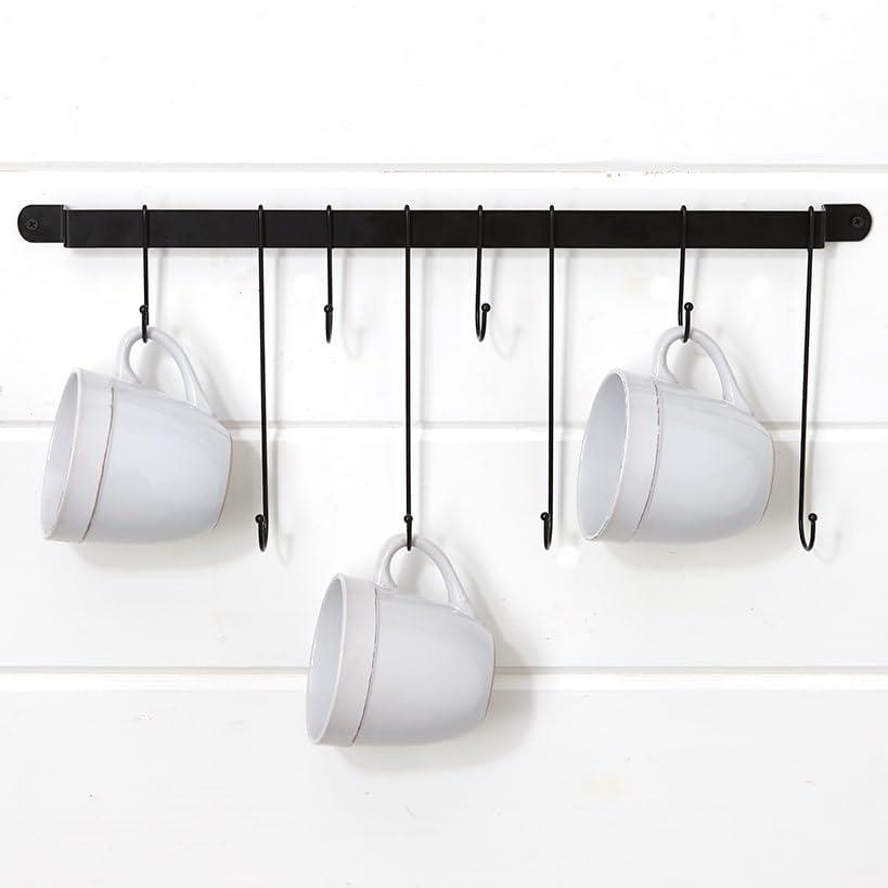 The Lakeside Collection Wall-Mounted Coffee Mug Rack