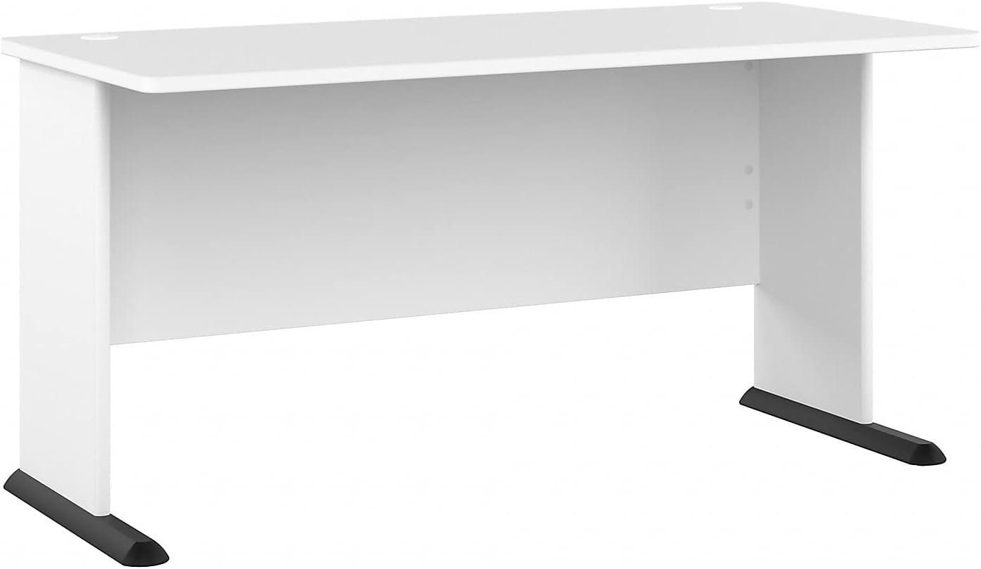 White Engineered Wood 60-Inch Gaming Desk