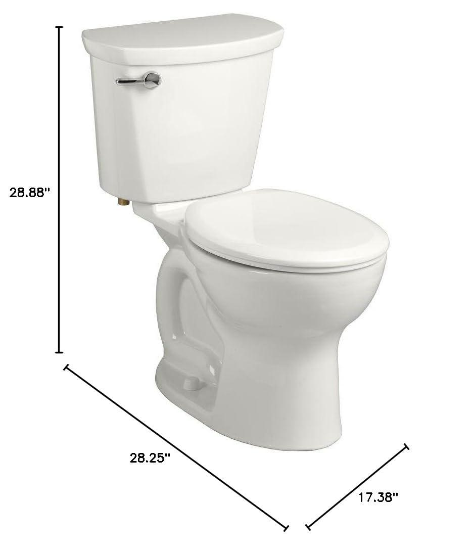 American Standard Cadet 1.28 Gallons GPF Round Comfort Height Floor Mounted Kit (Seat Not Included)